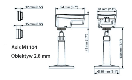 AXIS M1104 2.8MM Mpix - Kompaktowe kamery IP